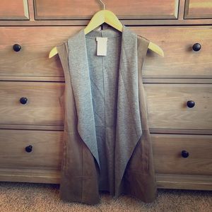 Tribal Jeans Faux Suede Vest